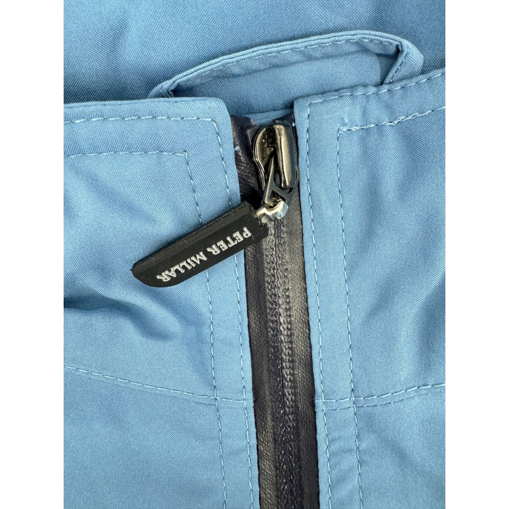 Peter Millar Element 4 Rain Wind Jacket Mens XXL Blue Waterproof Golf Coat - Picture 6 of 16